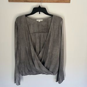 Honey Punch Grey Blouse